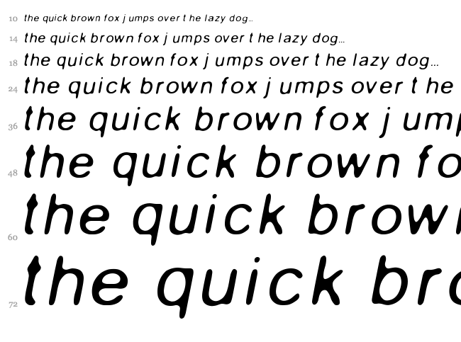 Gaussian Blur font waterfall